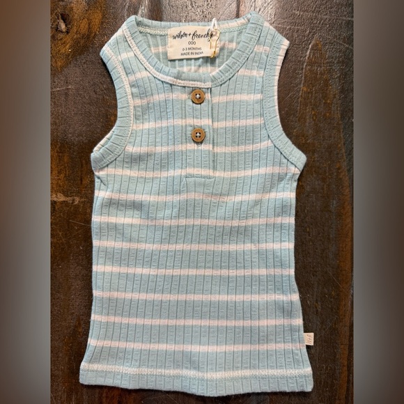 Wilson & Frenchy Striped Tank Top with Buttons-NWT - Picture 1 of 5